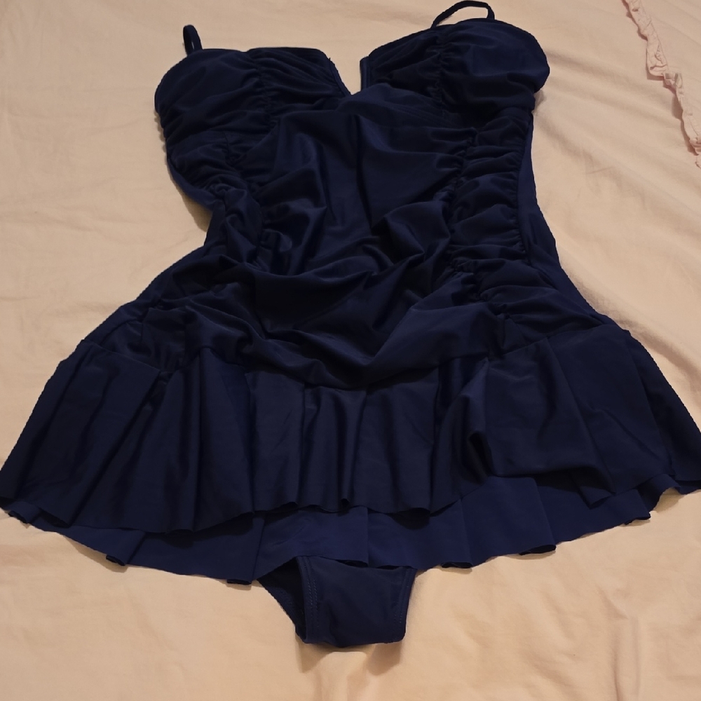 Elegant Navy Blue Swimsuit